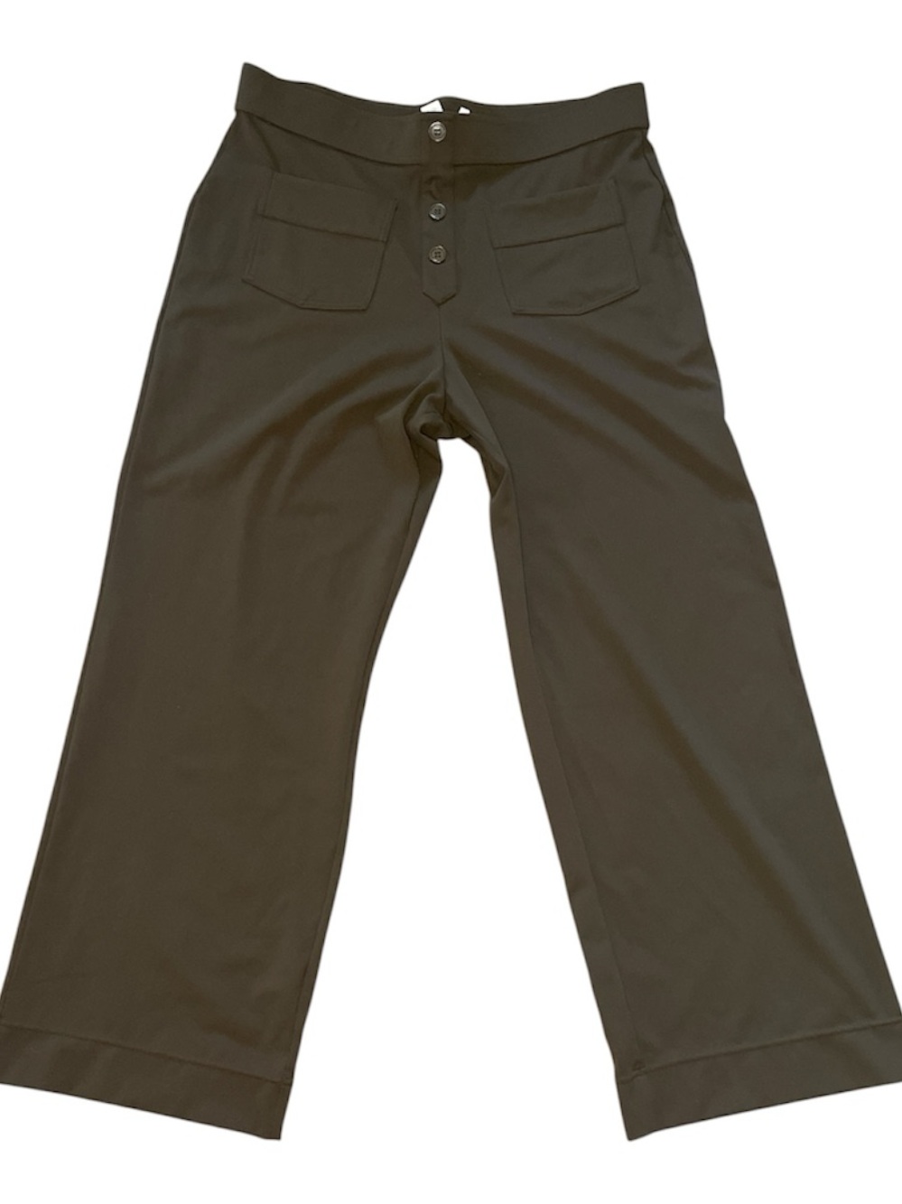 HALARA DayStretch Olive Green Wide Leg Ponte Pants 1X